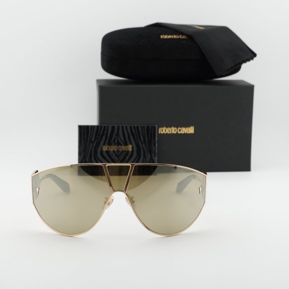 Roberto Cavalli SRC093 300G Shield Sunglasses - Gold/Havana main image 8